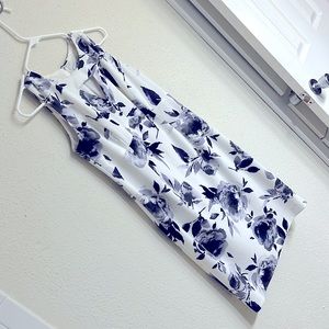 Beautiful violet floral ponte shift dress